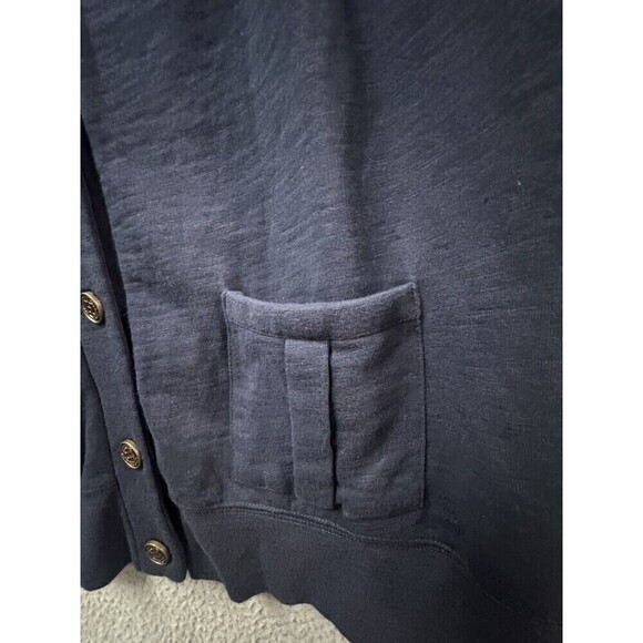 Tommy Hilfiger Sweater Mens 2XL Navy Blue White Button Up Cardigan Preppy Fleece - Picture 6 of 12